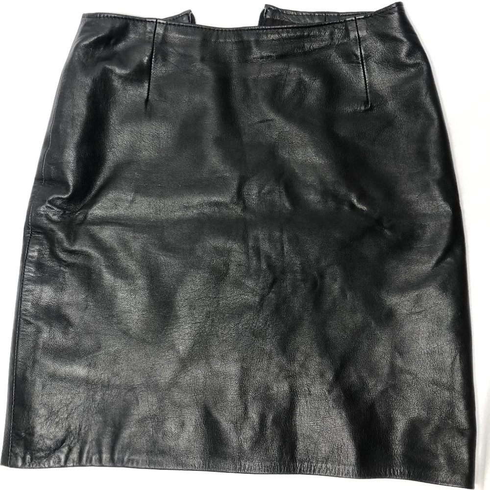 Firenze Santa Barbra Genuine leather pencil skirt